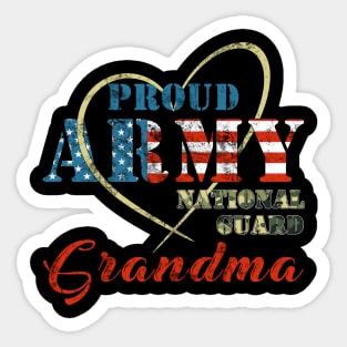 Proud Army National Guard Grandma Military Family Sticker